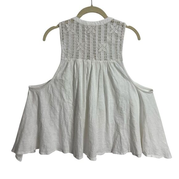 Free People Women's Sunkissed Cotton‎ Pointelle Tank Top, SIZE SMALL - Picture 6 of 13